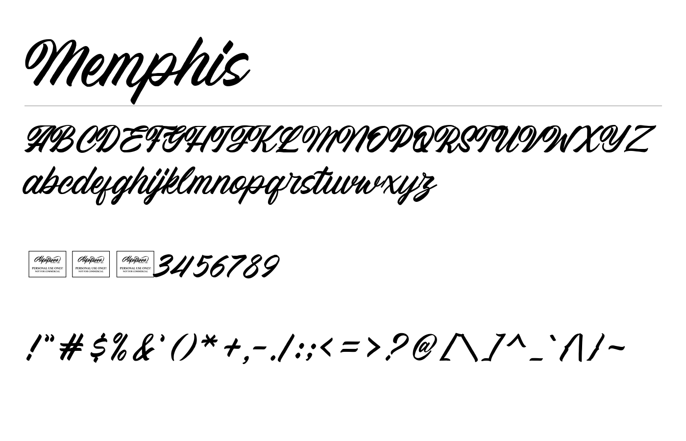 Memphis Font preview