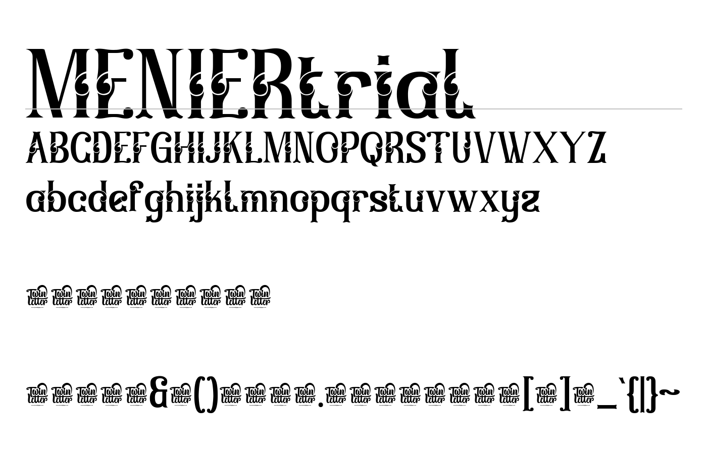 Menier Font preview