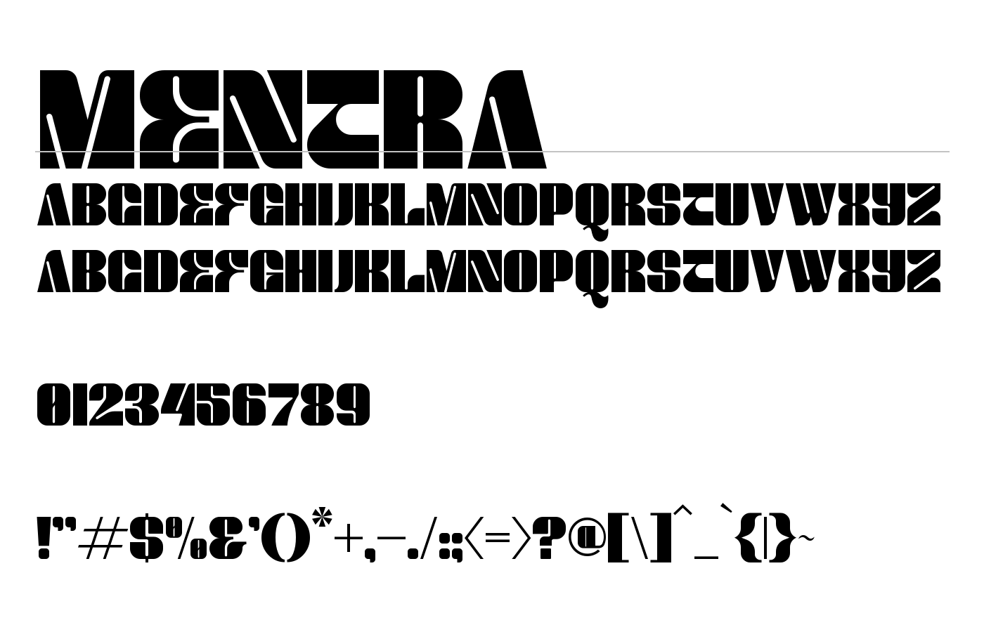 Mentra Font preview