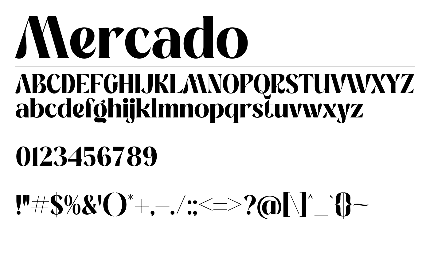 Mercado Font preview