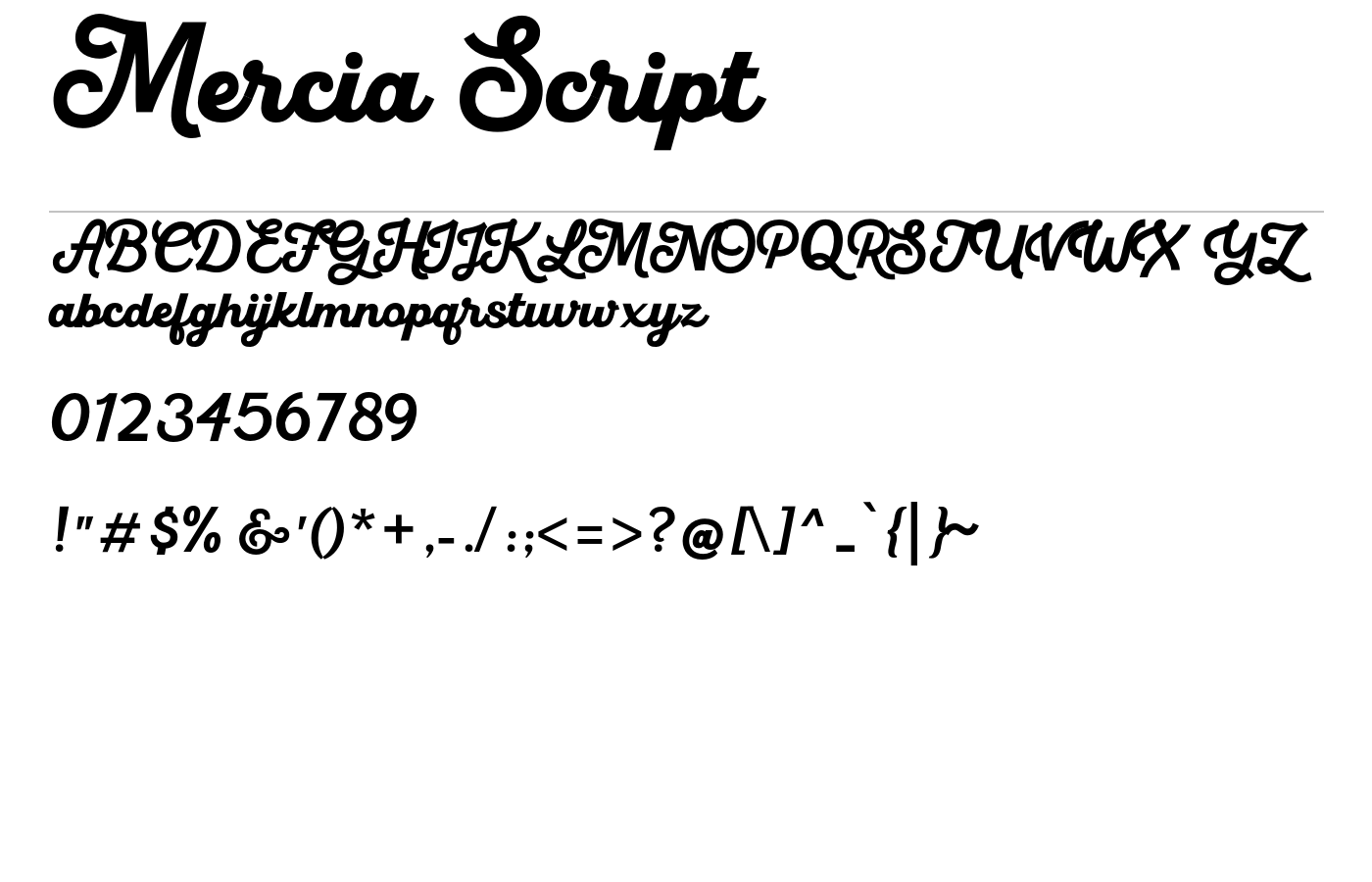Mercia Font preview