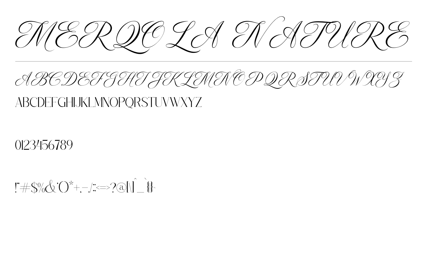 Merqola Nature Font preview