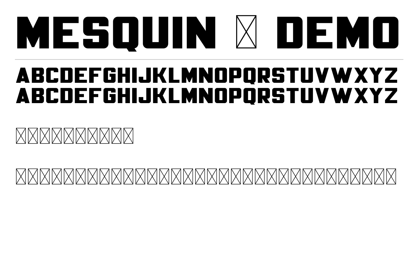 Mesquin Font preview