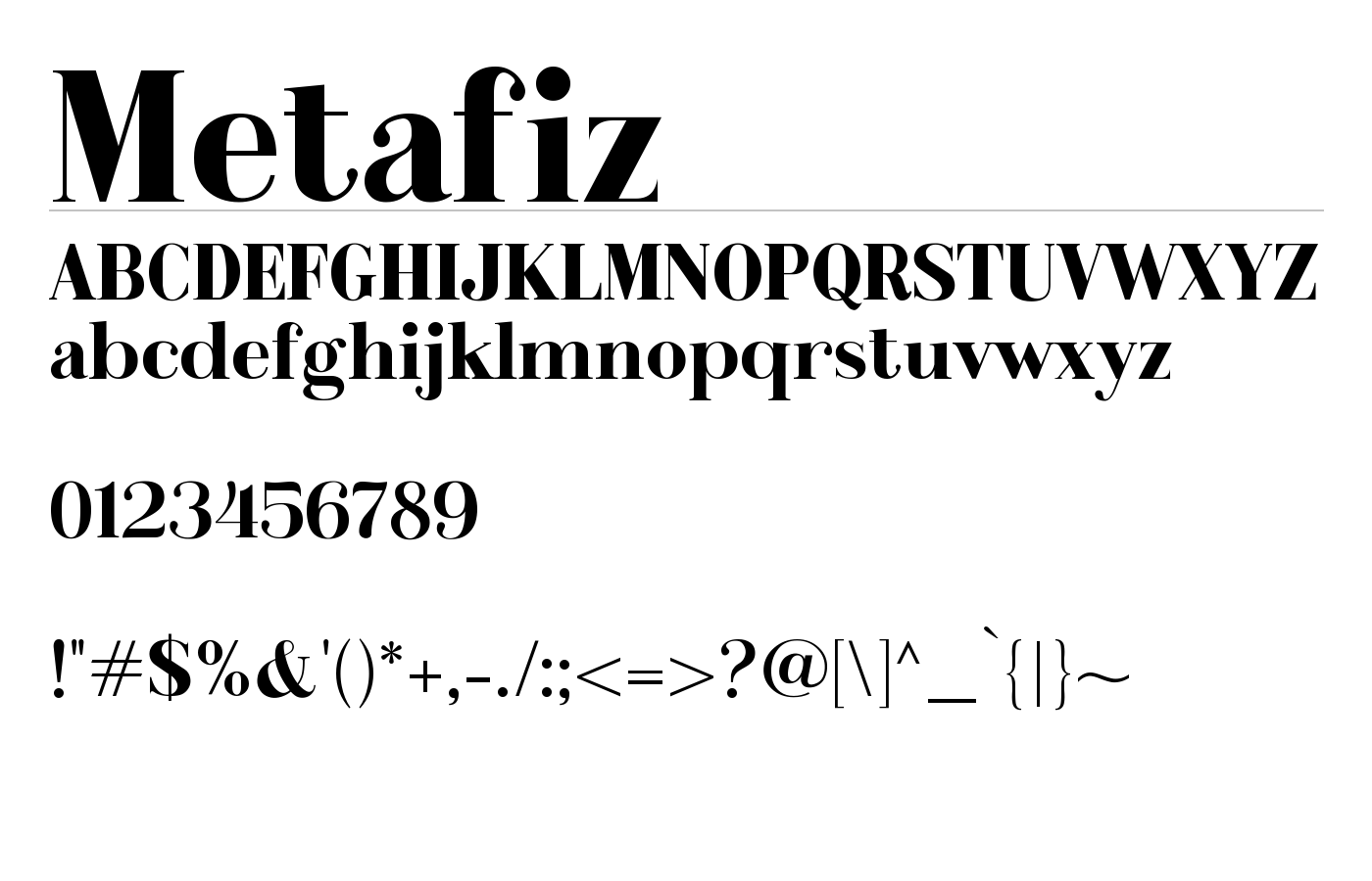 Metafiz Elegant Font preview
