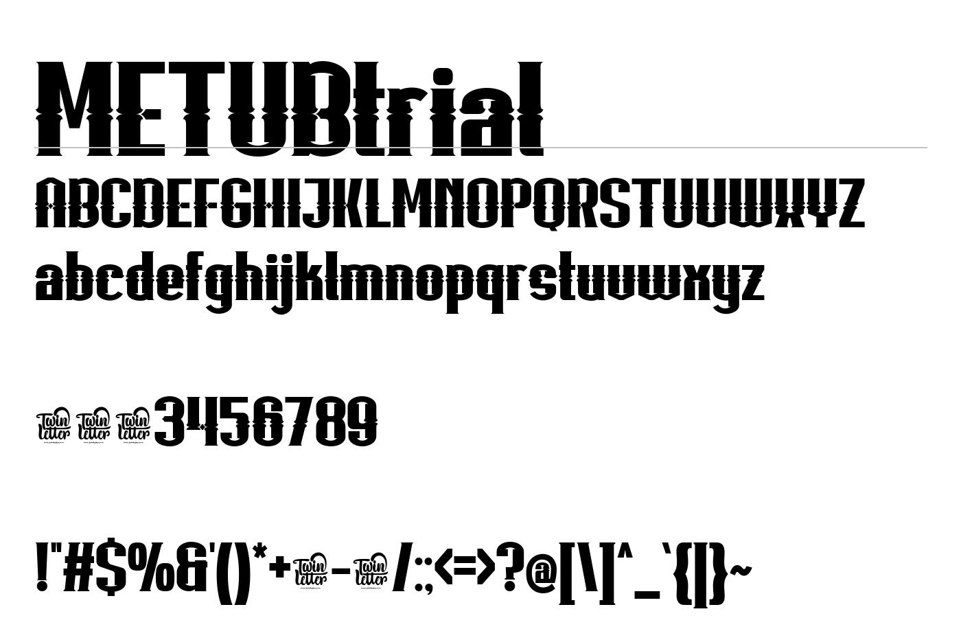 Metub Font preview