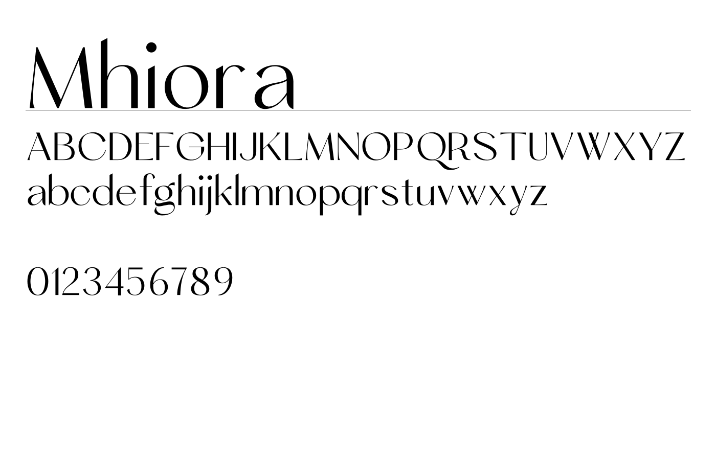 Mhiora Font preview