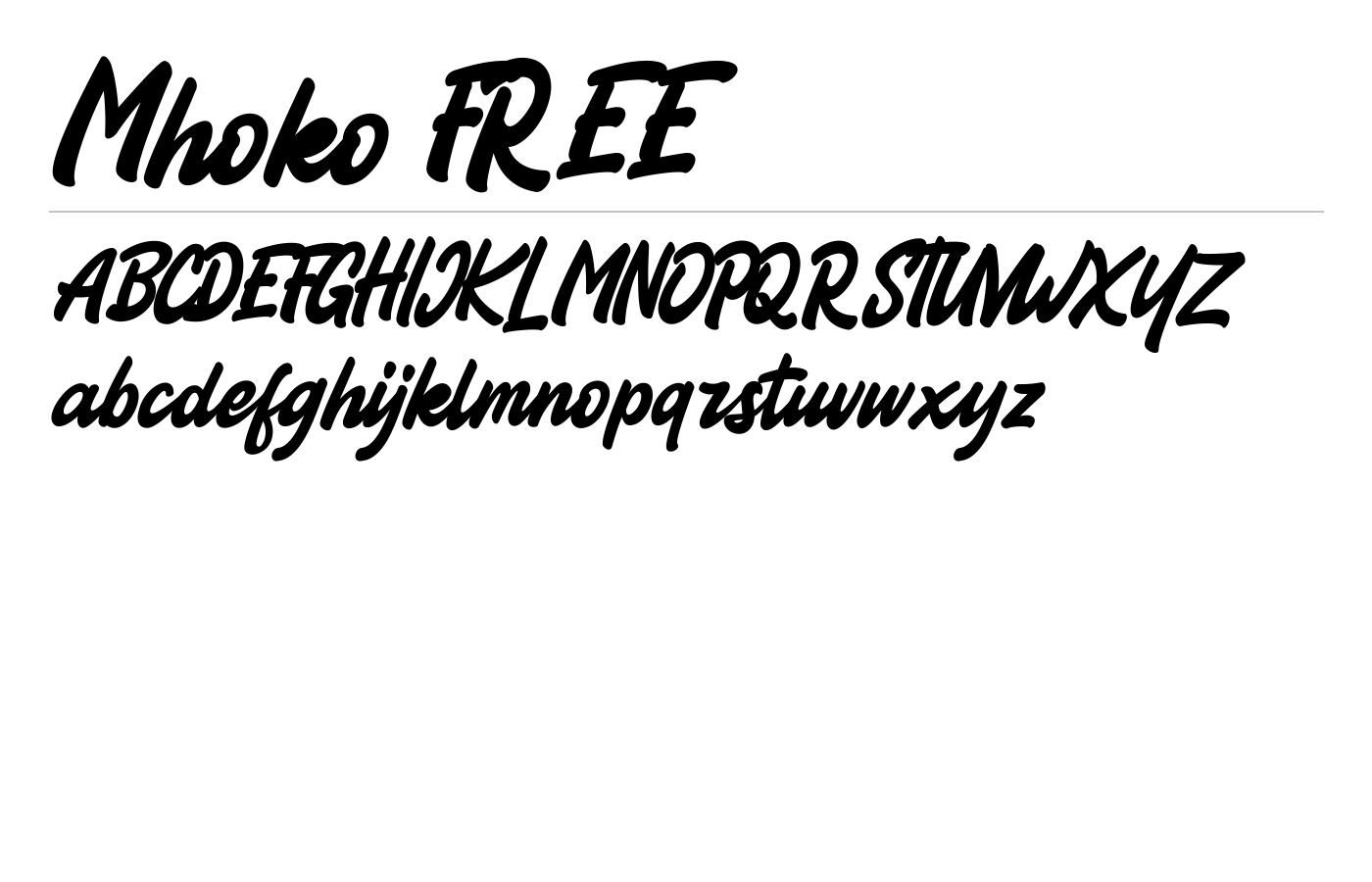 Mhoko Font preview