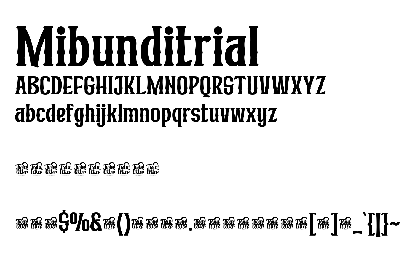 Mibundi Font preview