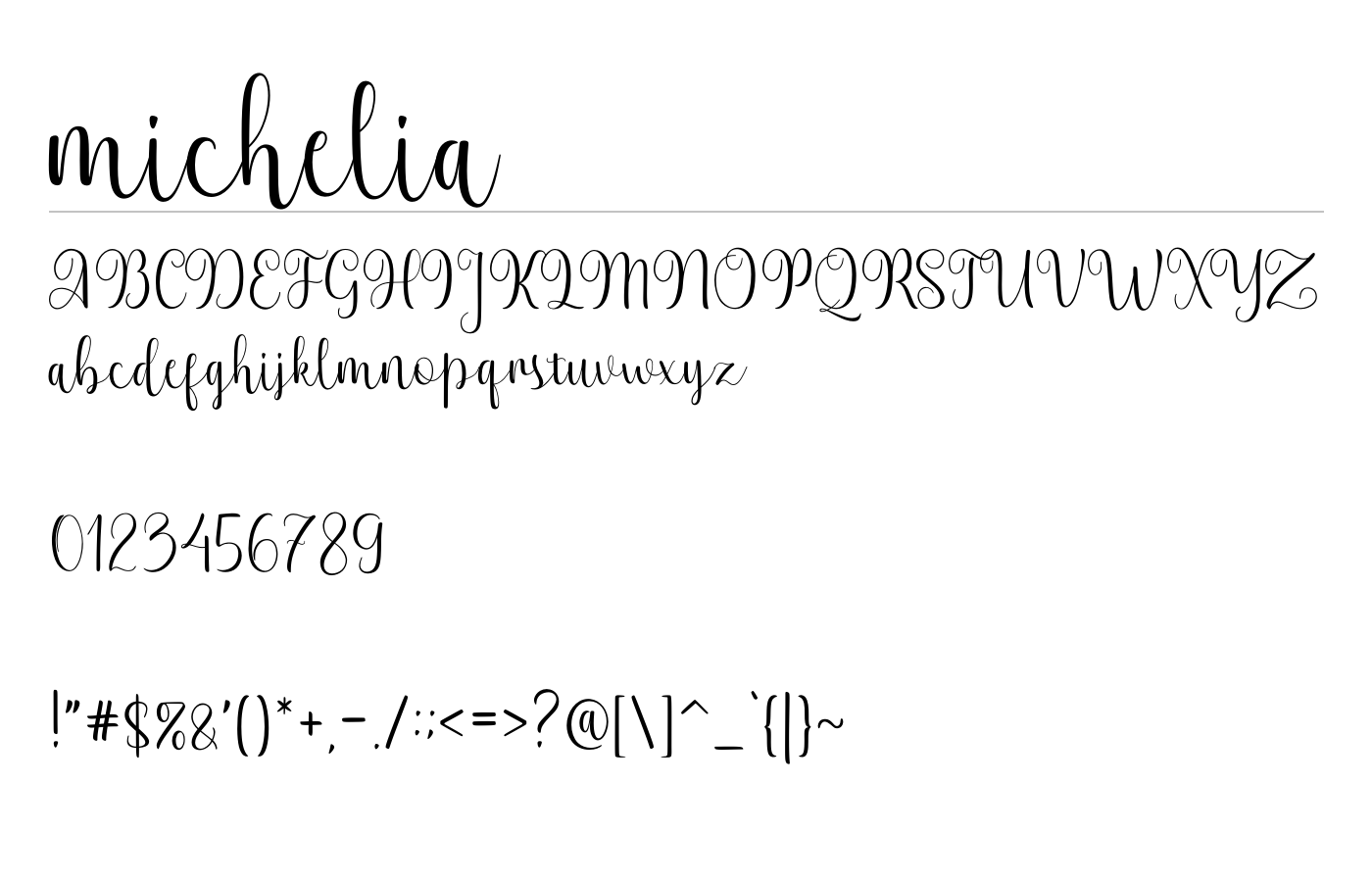 Michelia Font preview