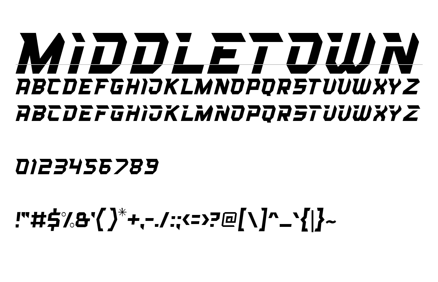 Middletown Font preview