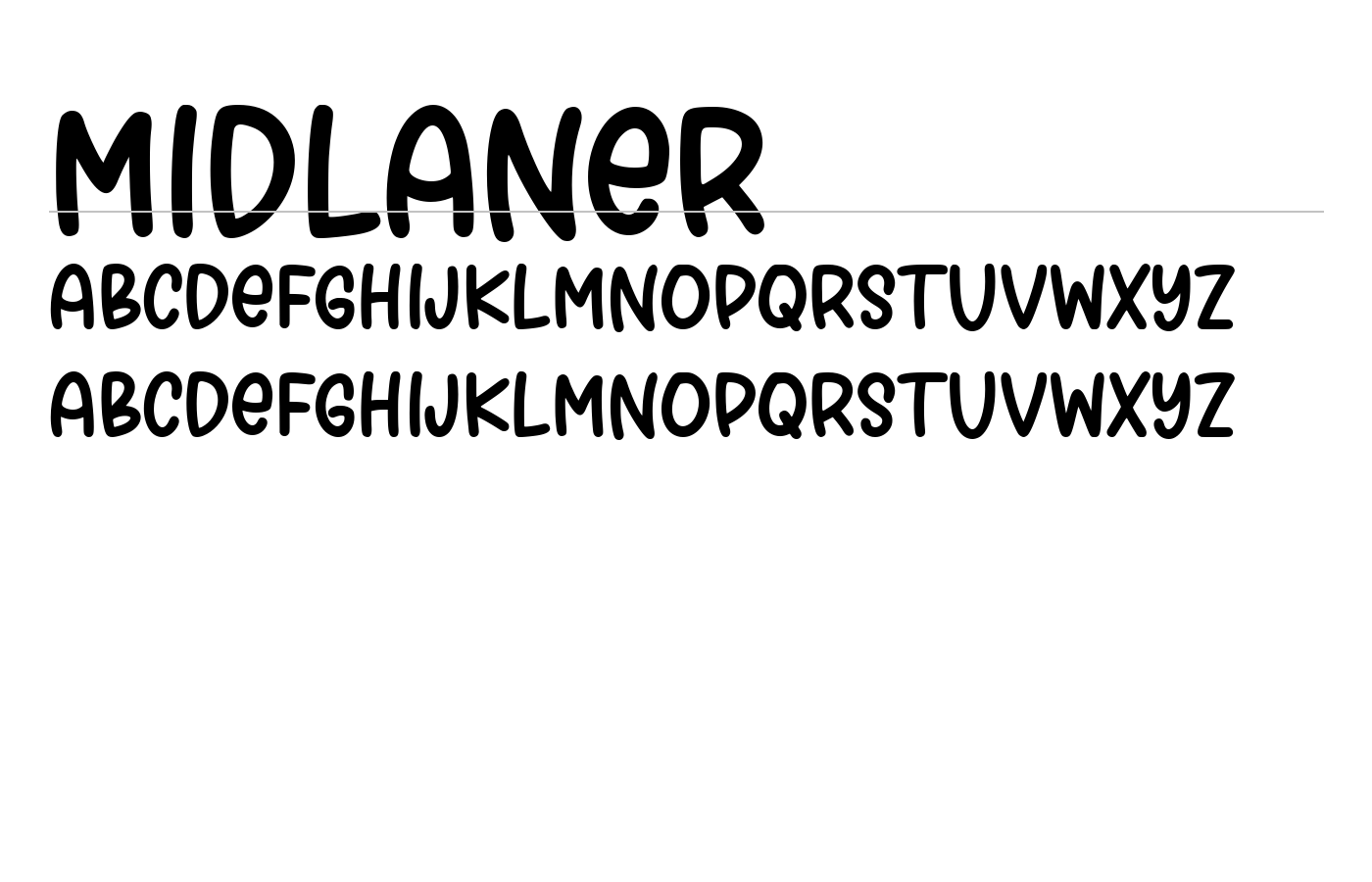 Midlaner Font preview