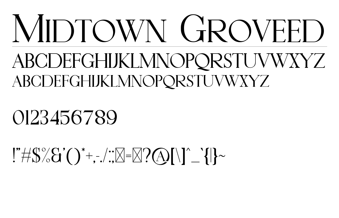 Midtown Groveed Font preview