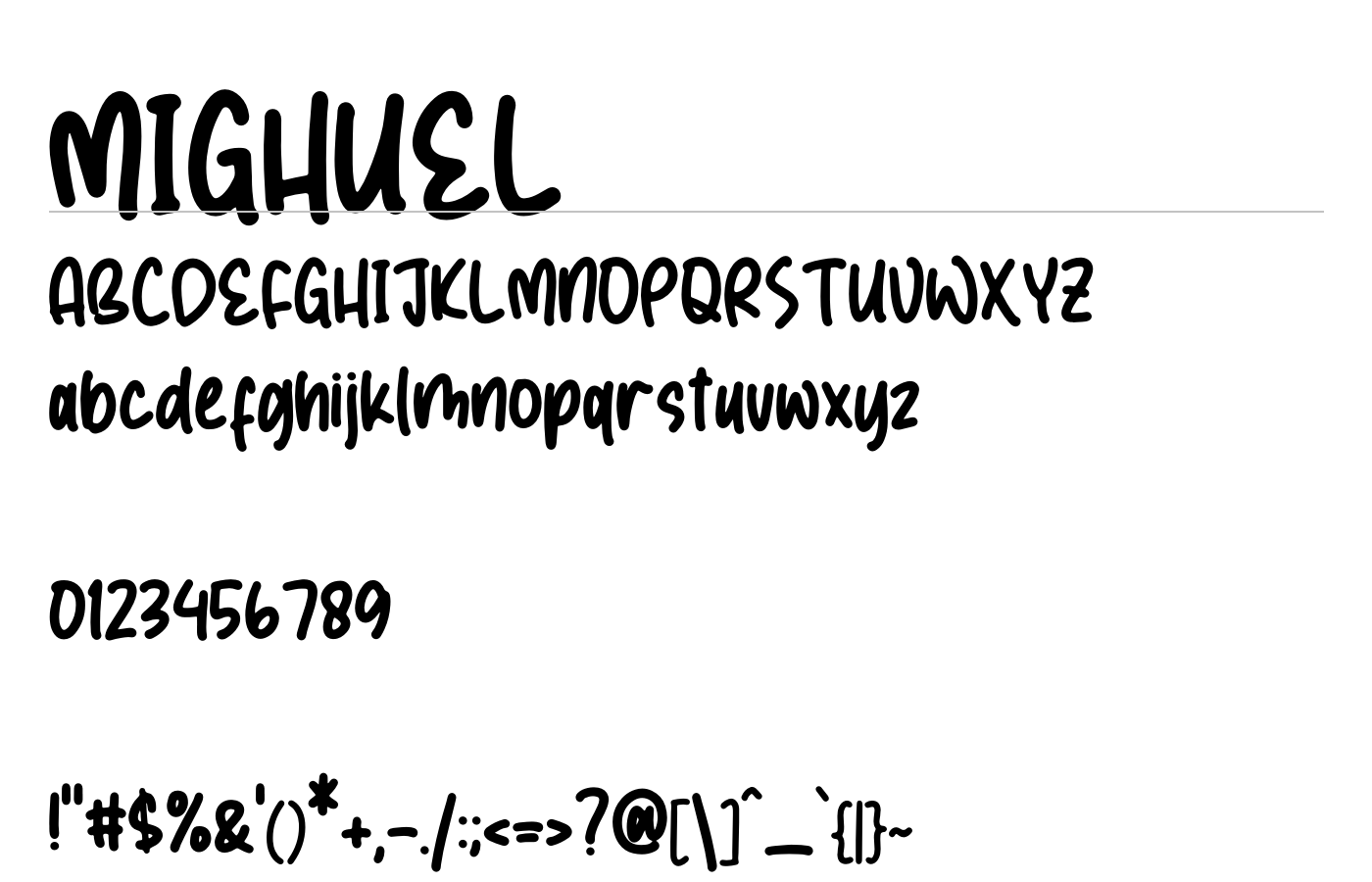 Mighuel Font preview