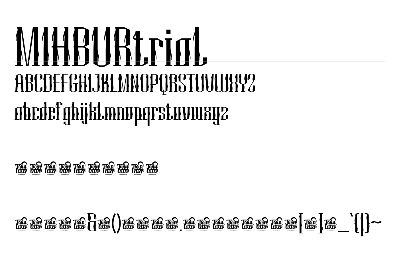 Mihbur Font preview