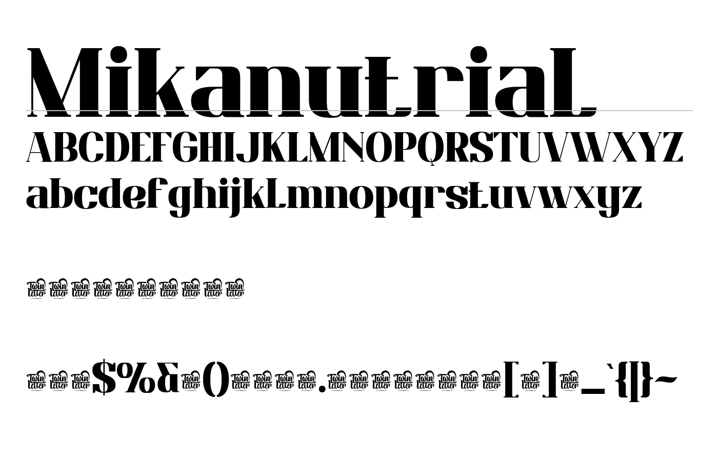 Mikanu Font preview