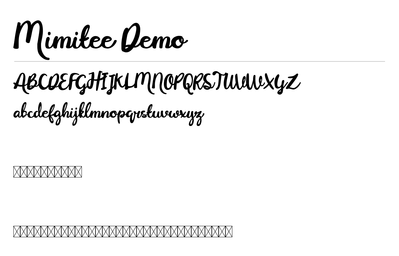 Mimitee Font preview