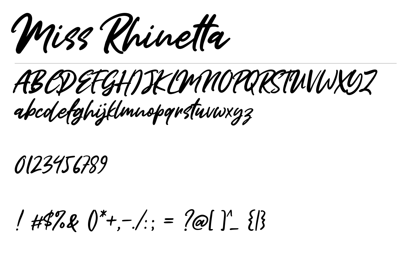 Miss Rhinetta Font preview