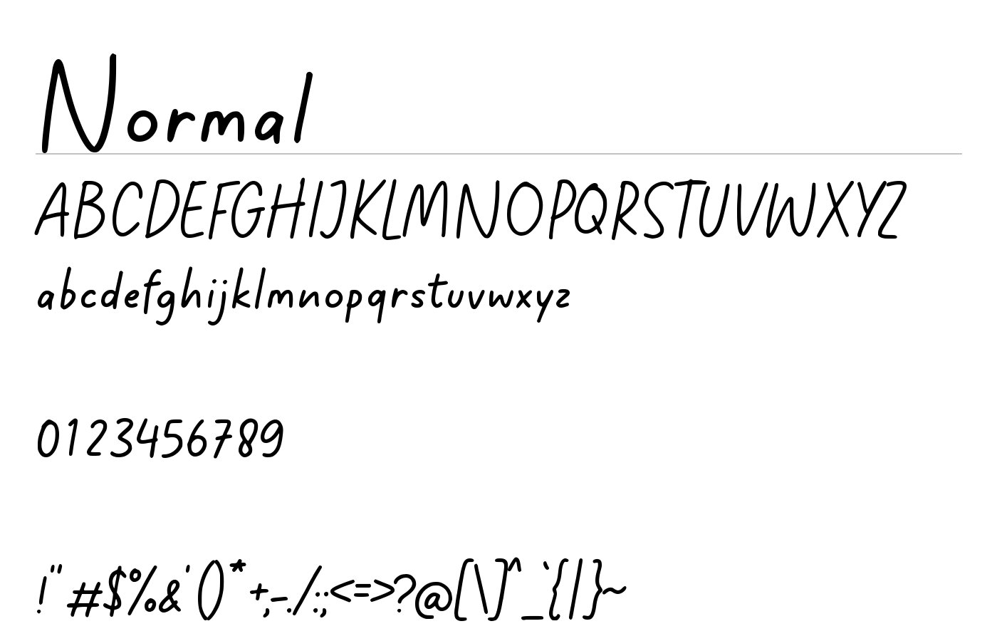 Missing Lovely Font preview