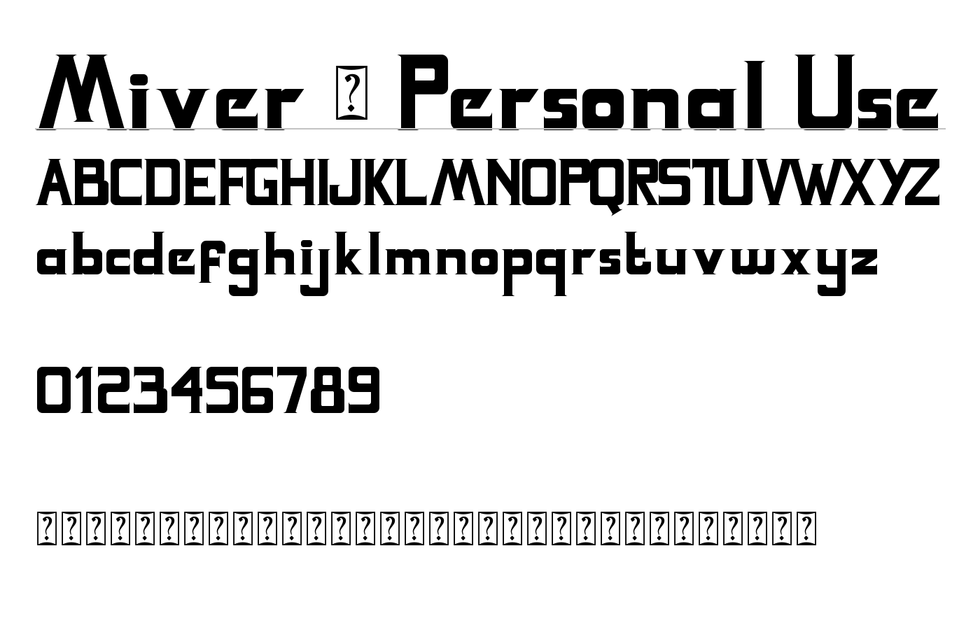 Miver Font preview