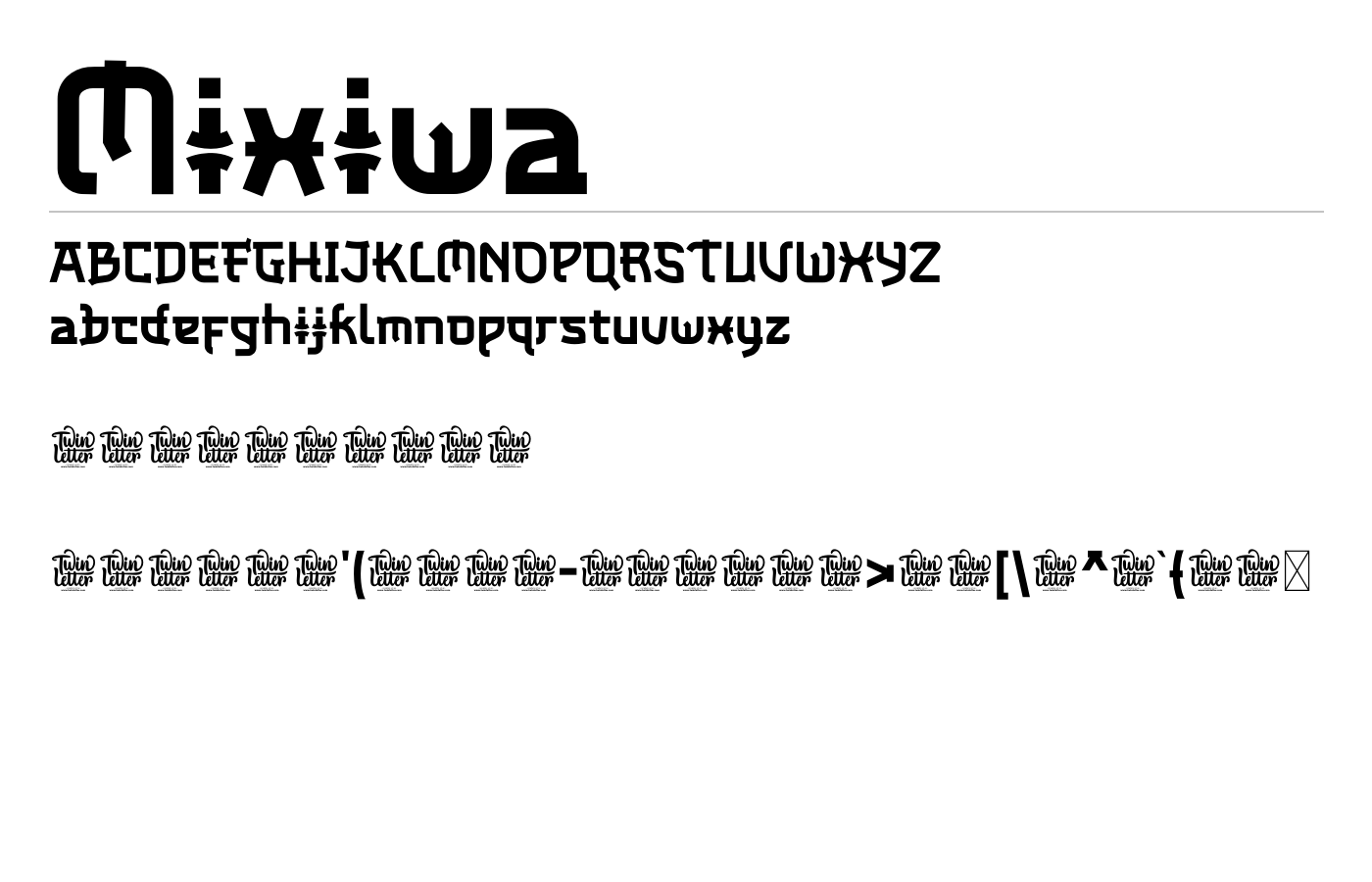 Mixiwa Font preview