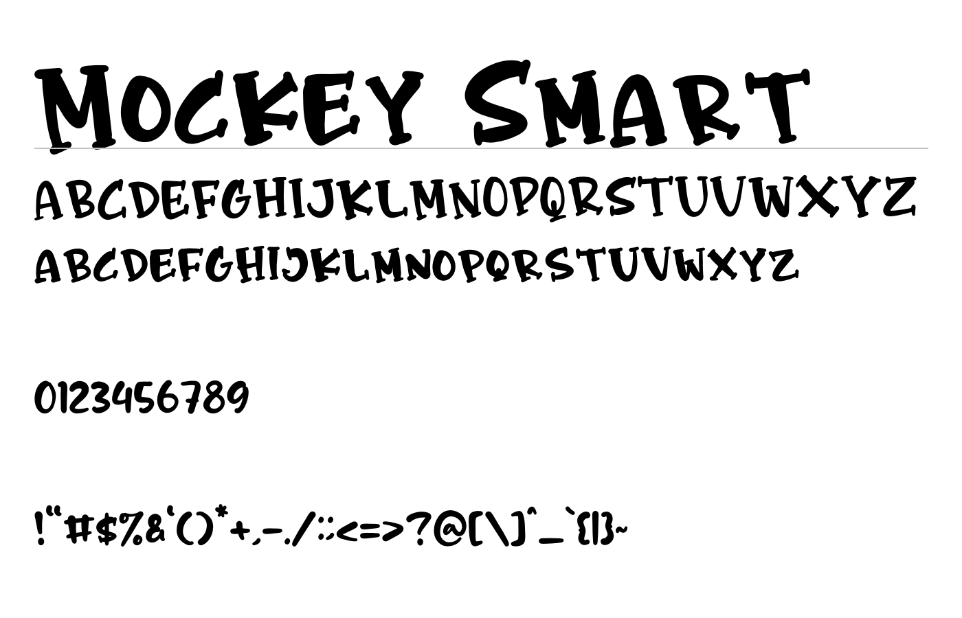 Mockey Smart Font preview