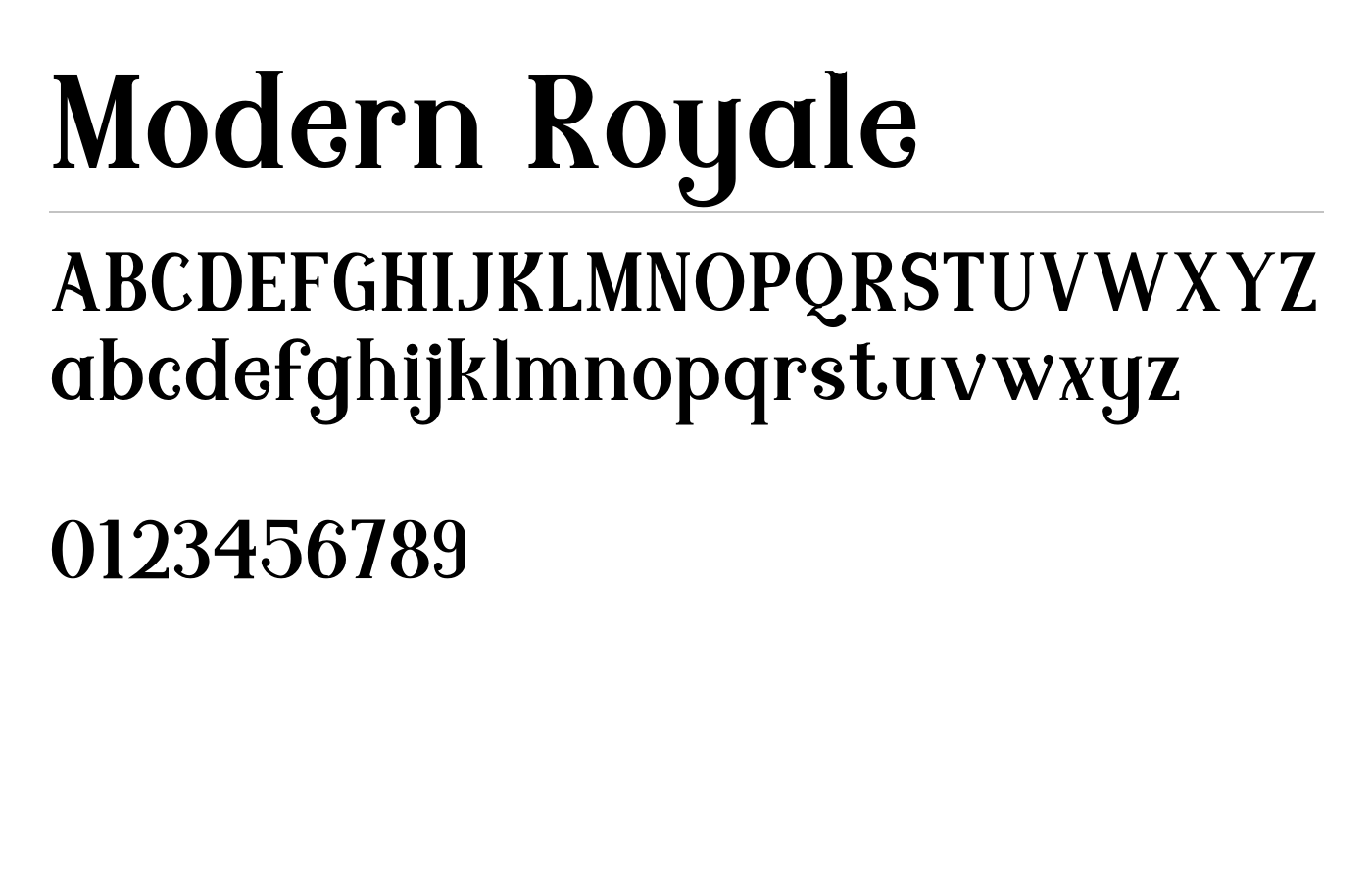 Modern Royale Font preview