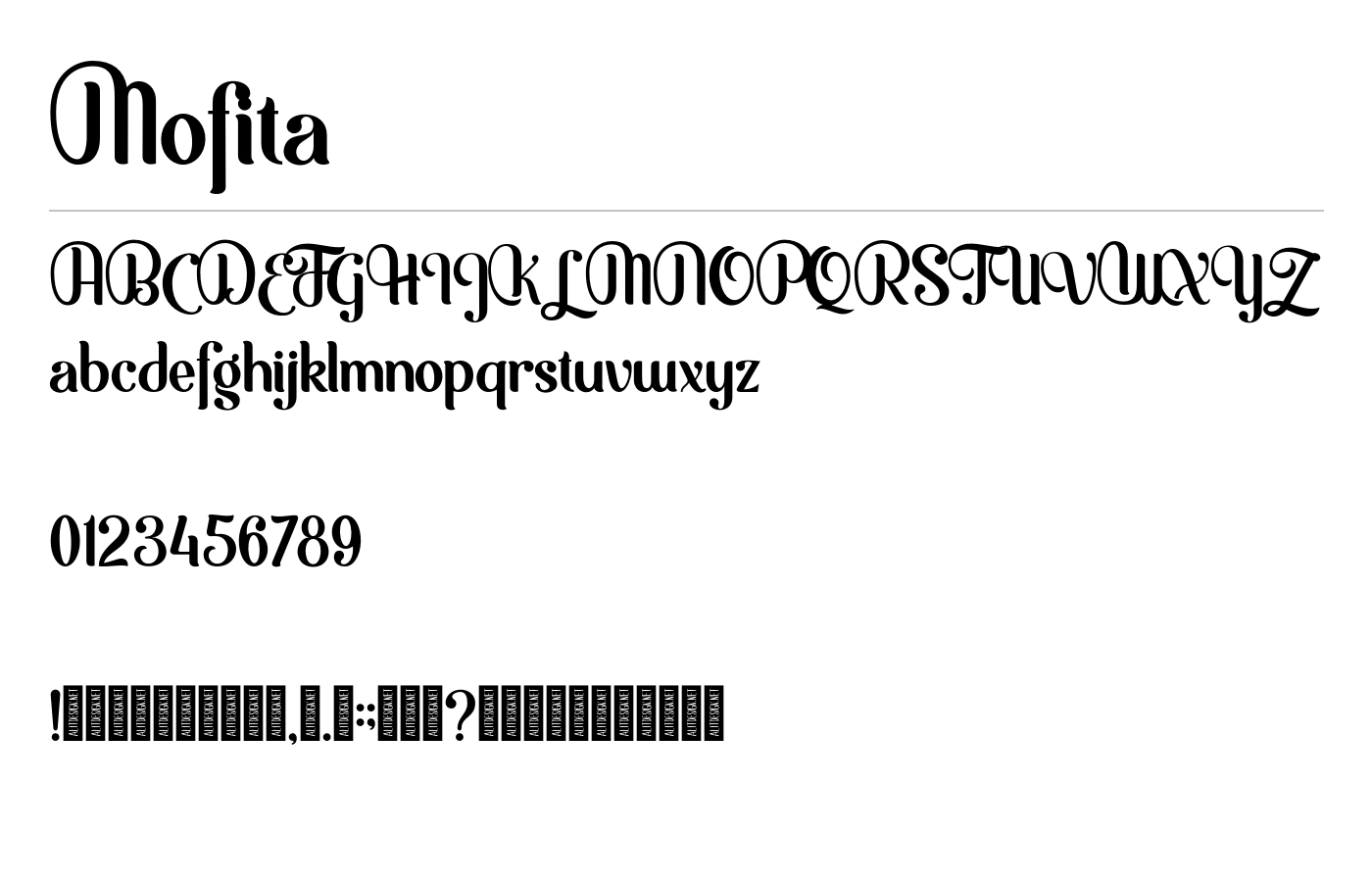 Mofita Display Font Demo preview