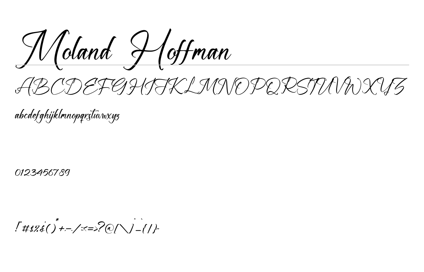 Moland Hoffman Font preview