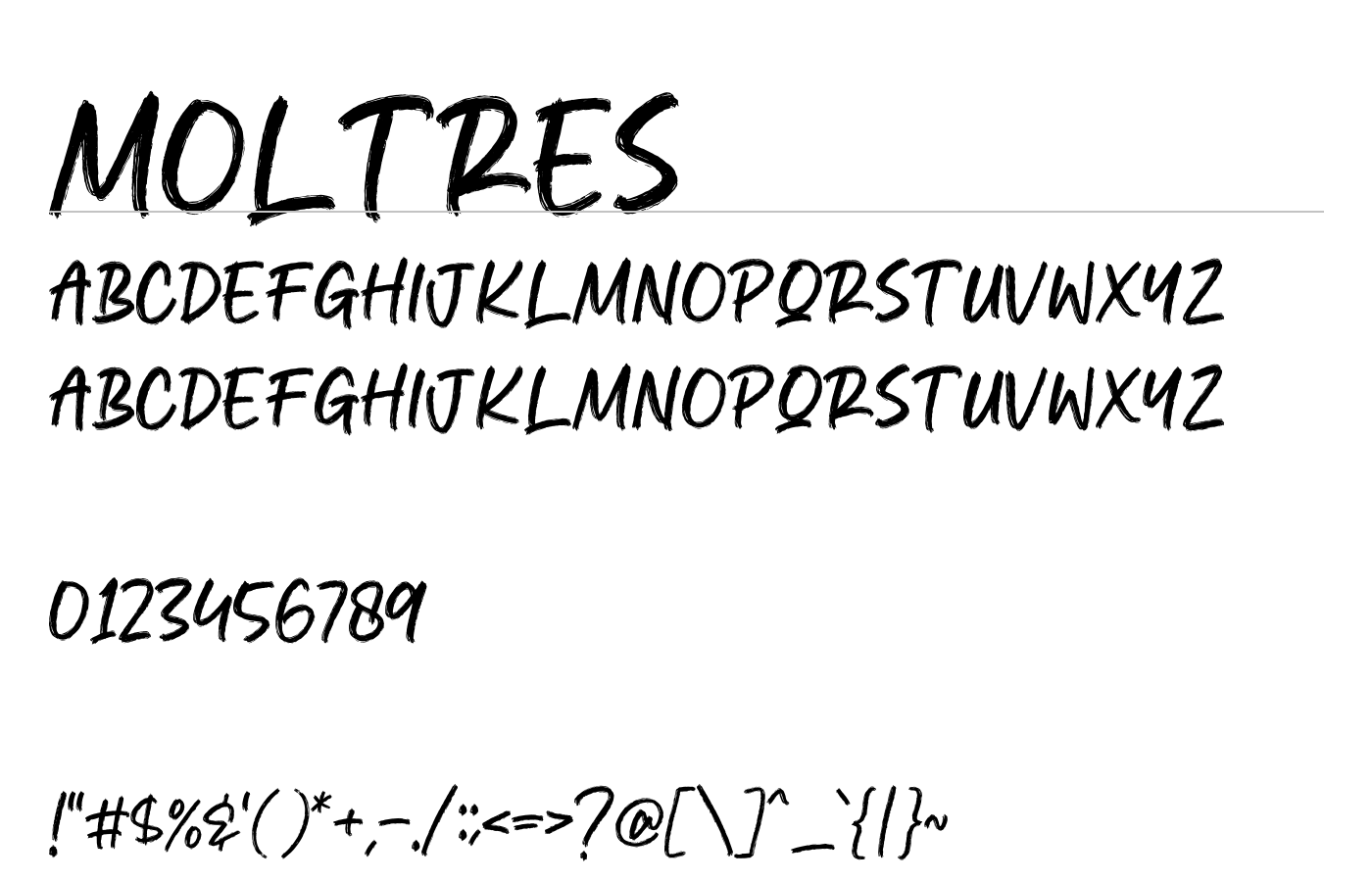 Moltres Font preview