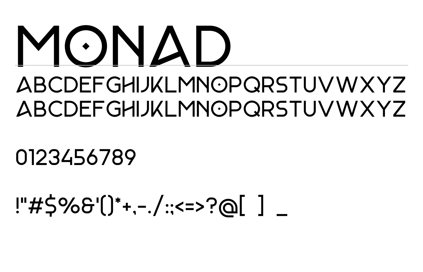 Monad Display Typeface preview
