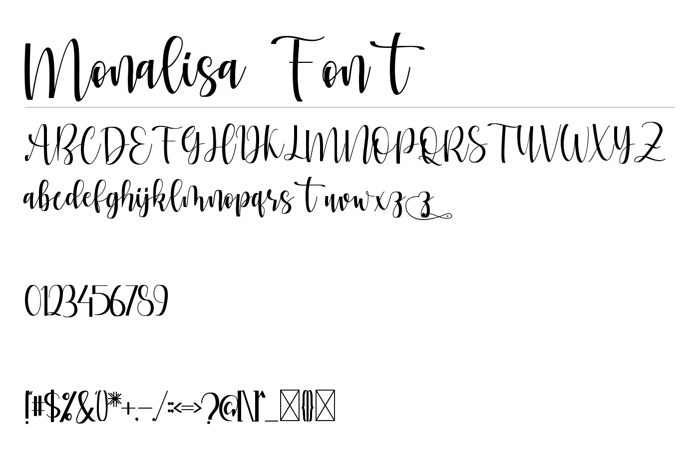 Monalisa Font preview