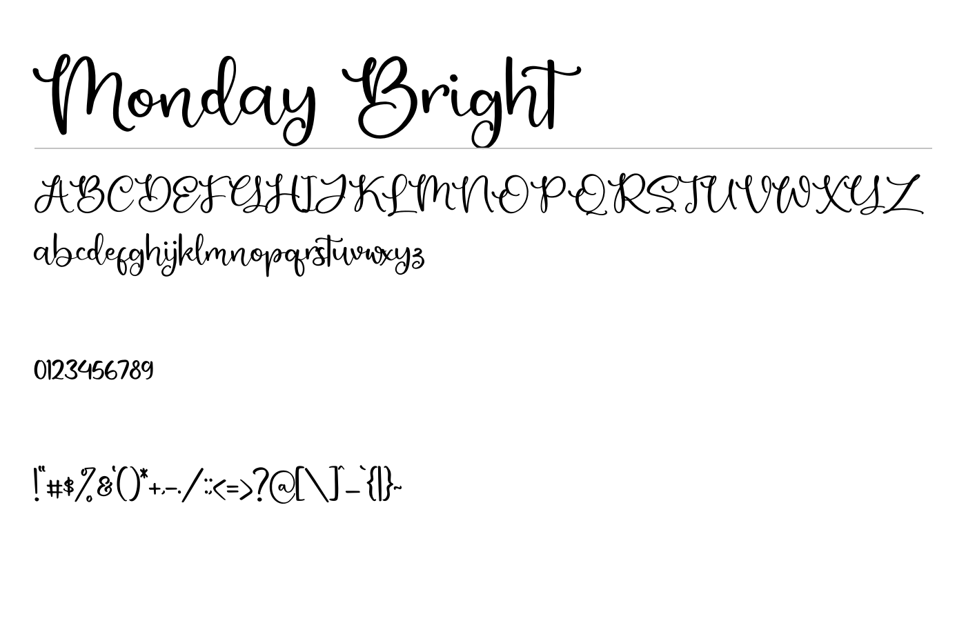 Monday Bright Font preview