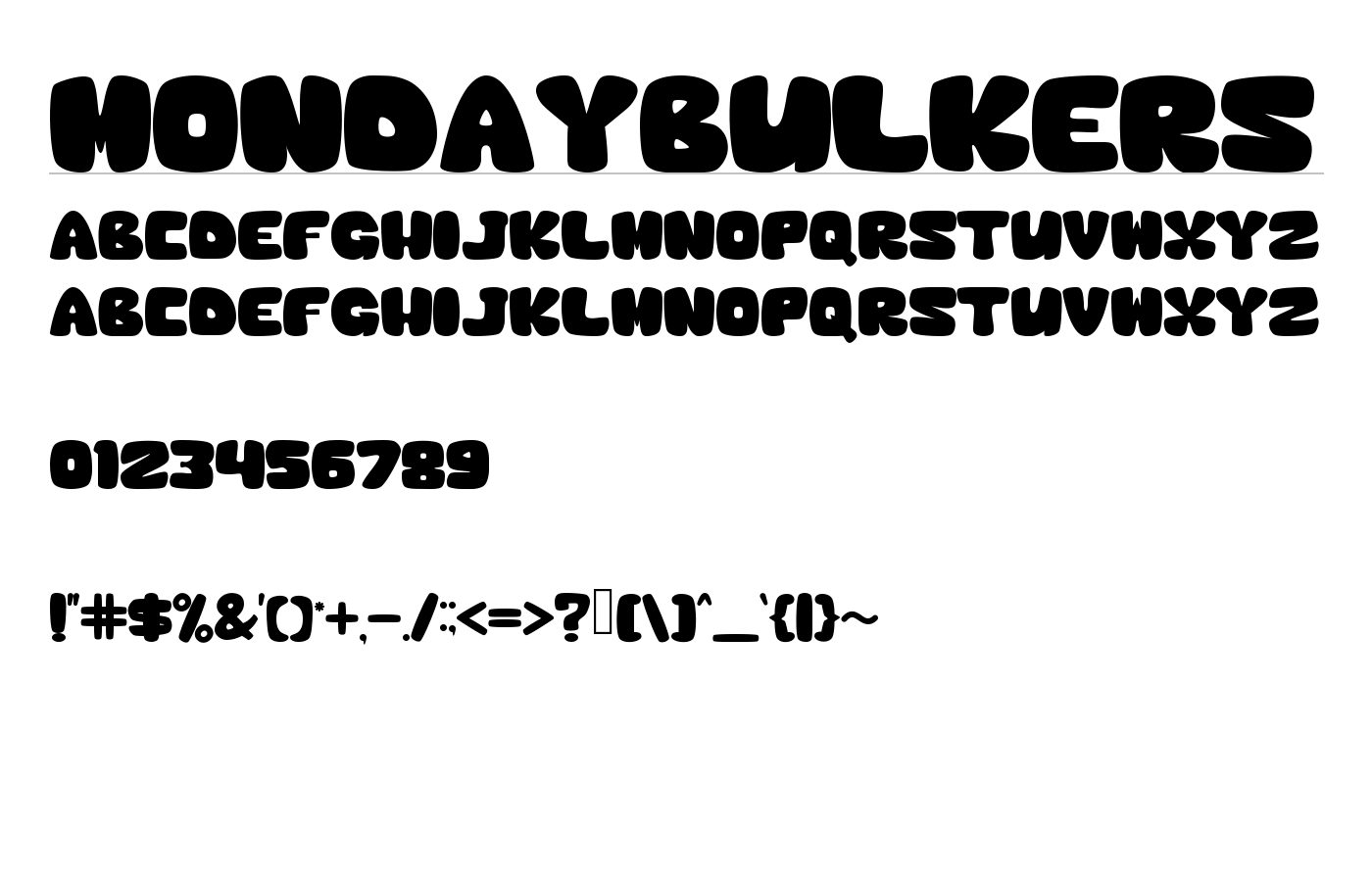 Monday Bulker Font preview