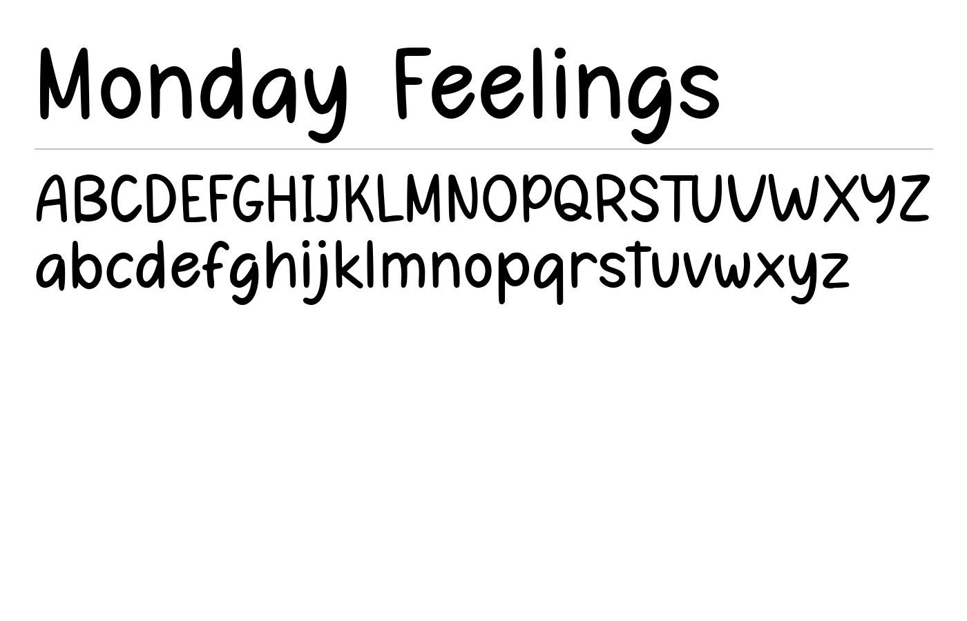 Monday Feelings Font preview