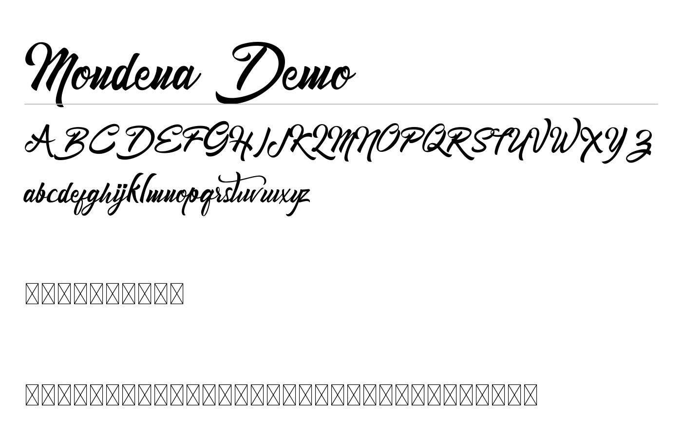 Mondena Font preview