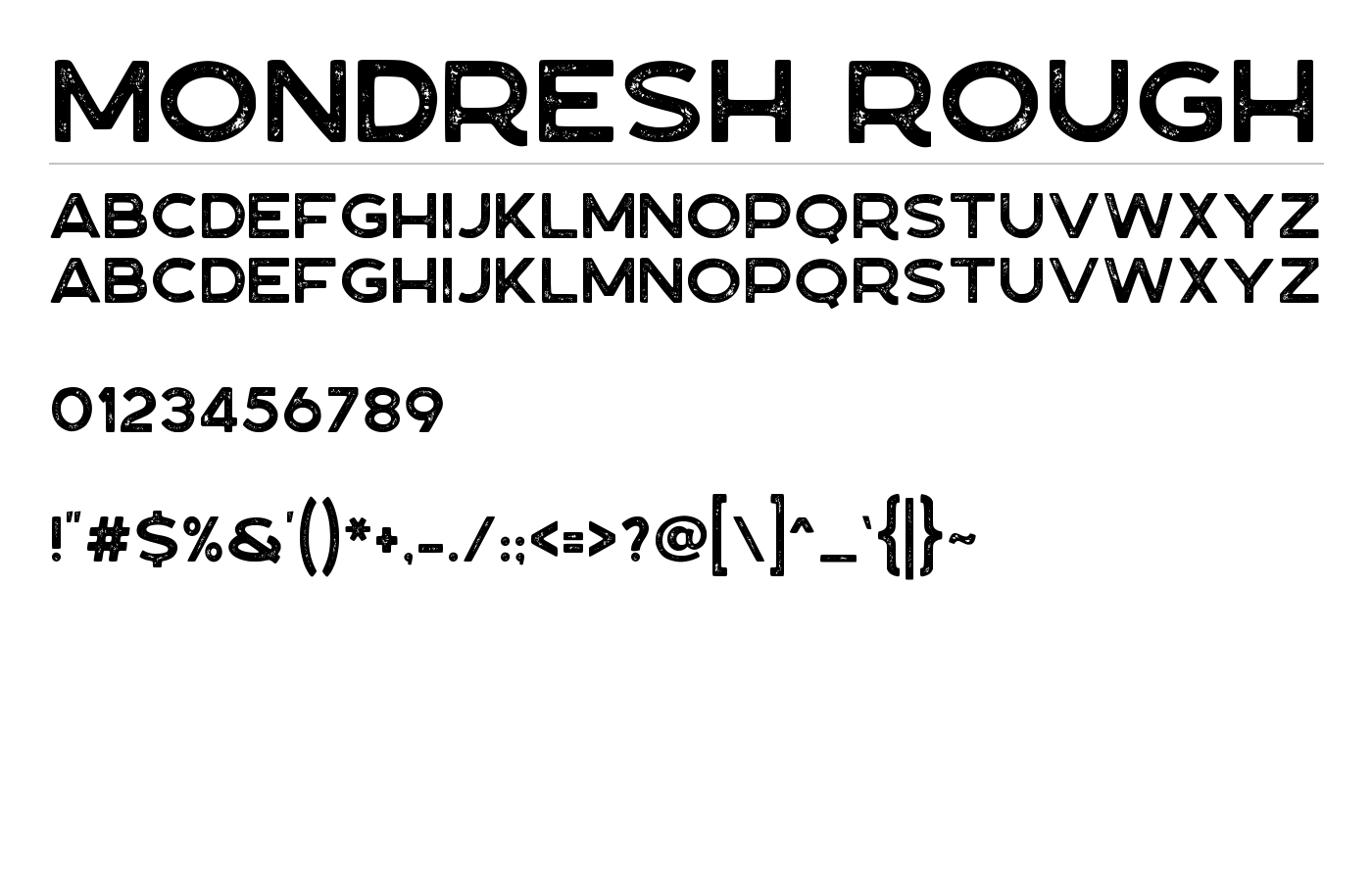 Mondresh Font preview