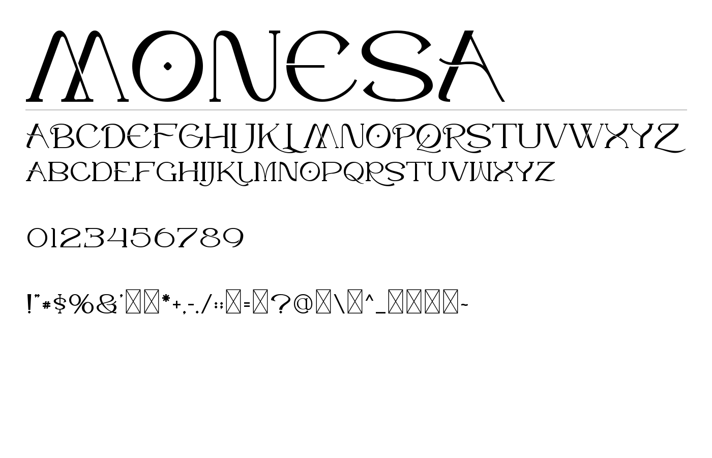 Monesa Font preview