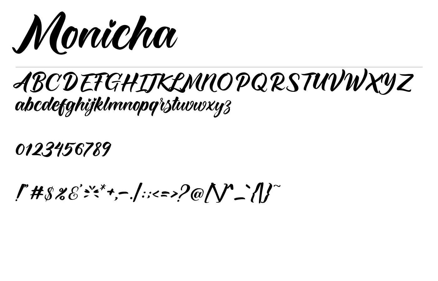 Monicha Font preview