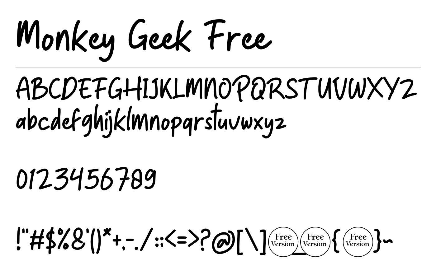 Monkey Geek Font preview