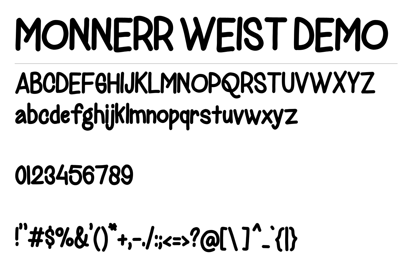 Monnerr Weist Font preview