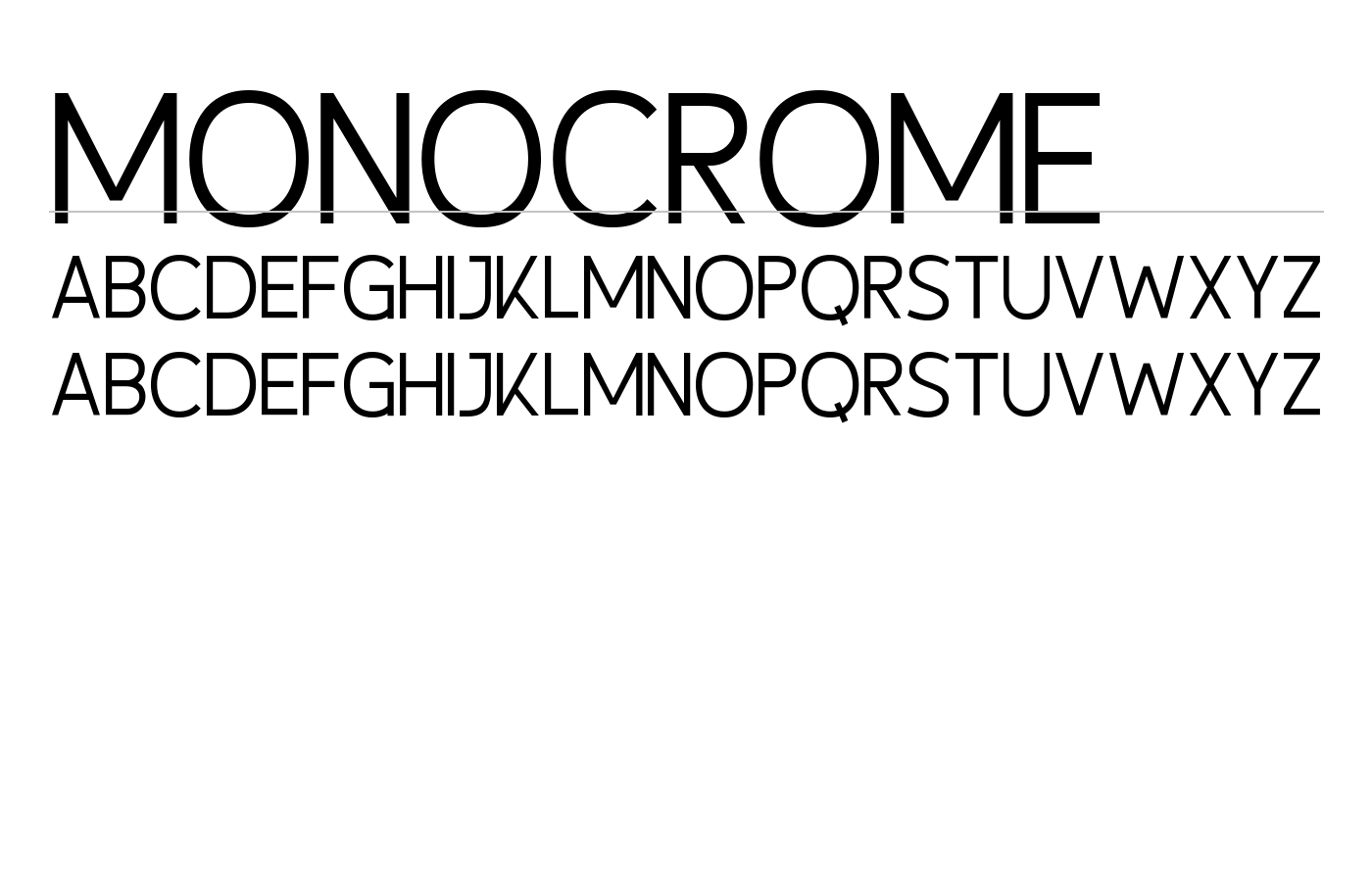 Monocrome Font preview