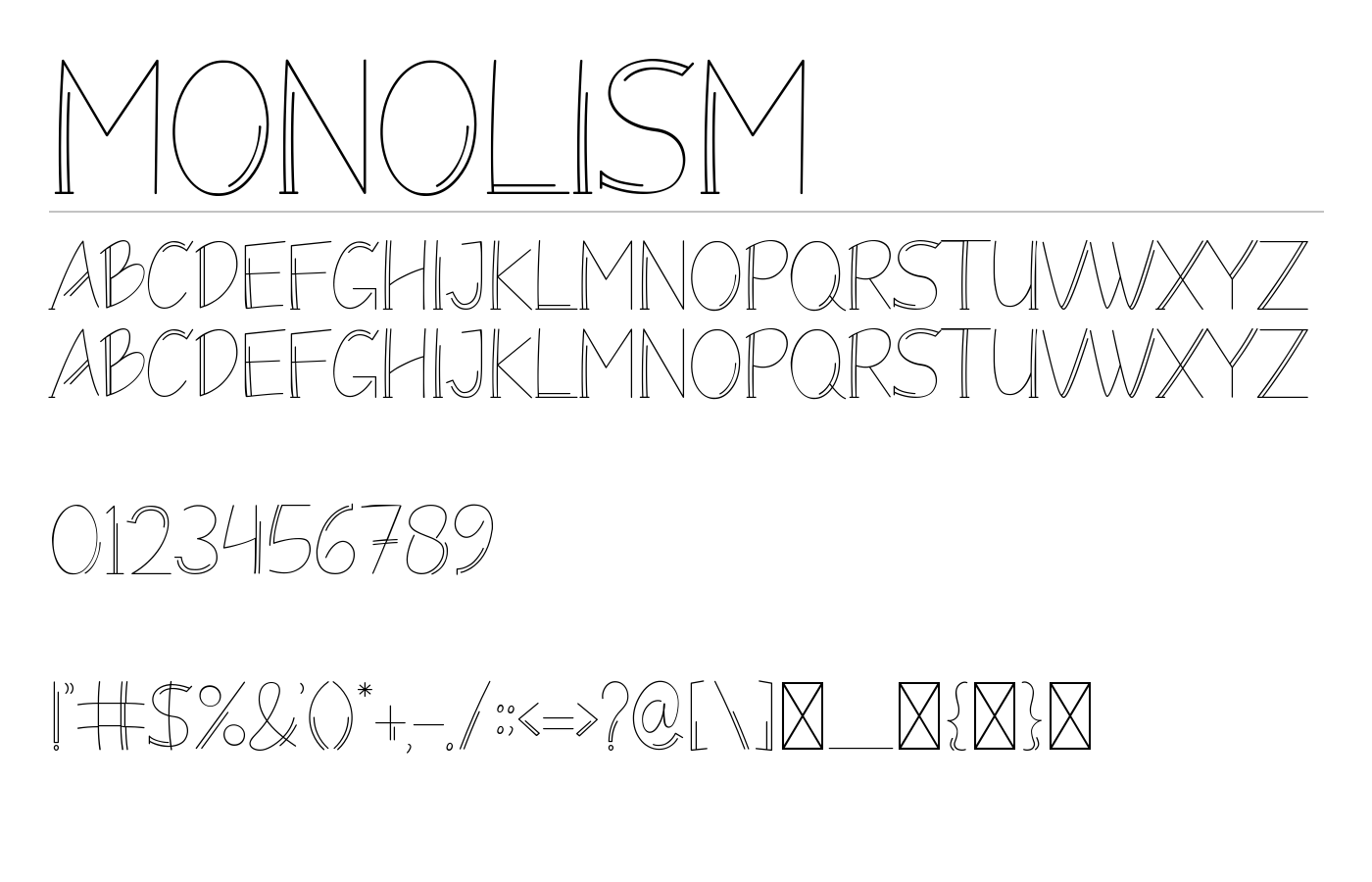 Monolism Font preview