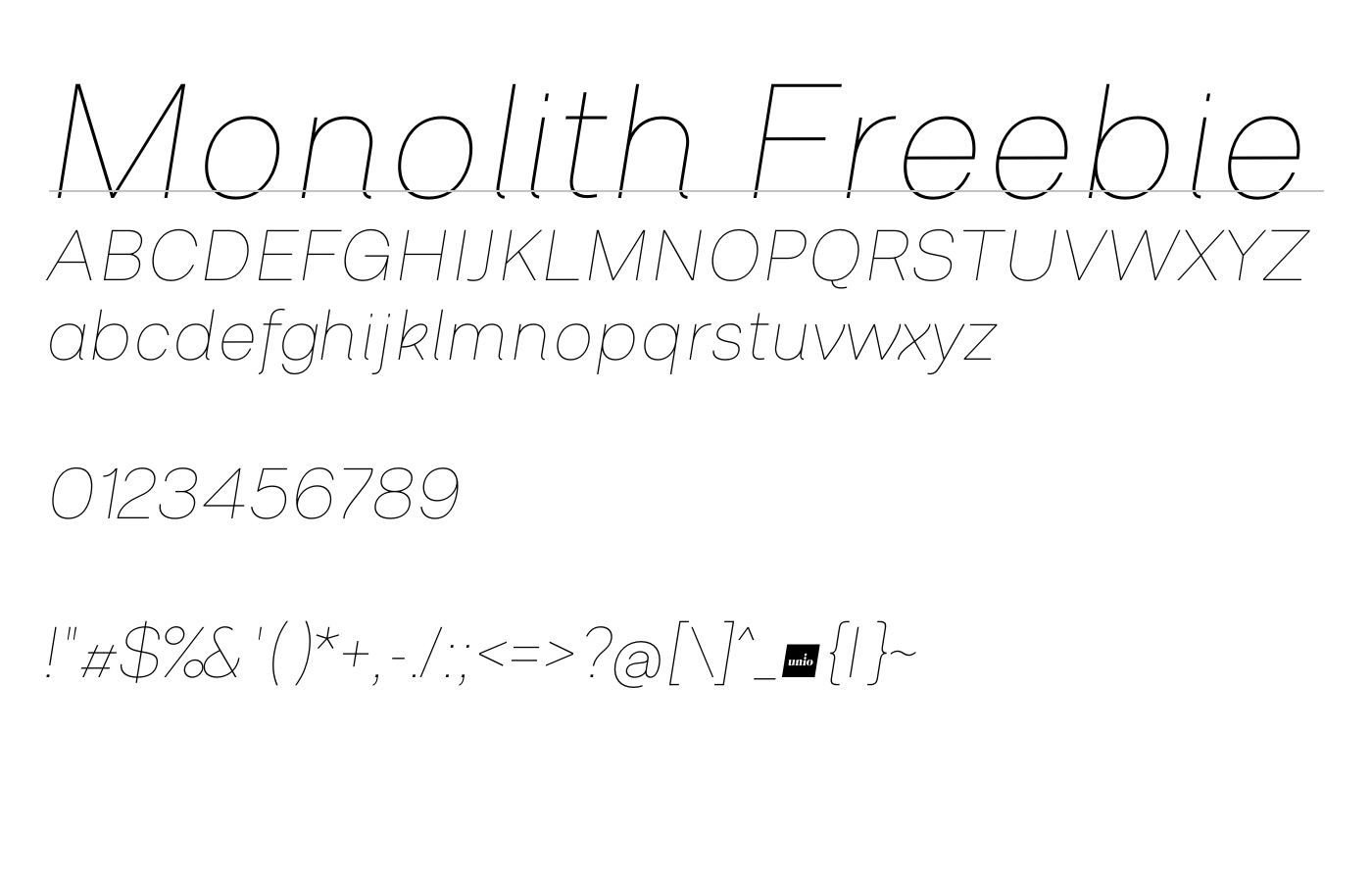Monolith Sans Font preview