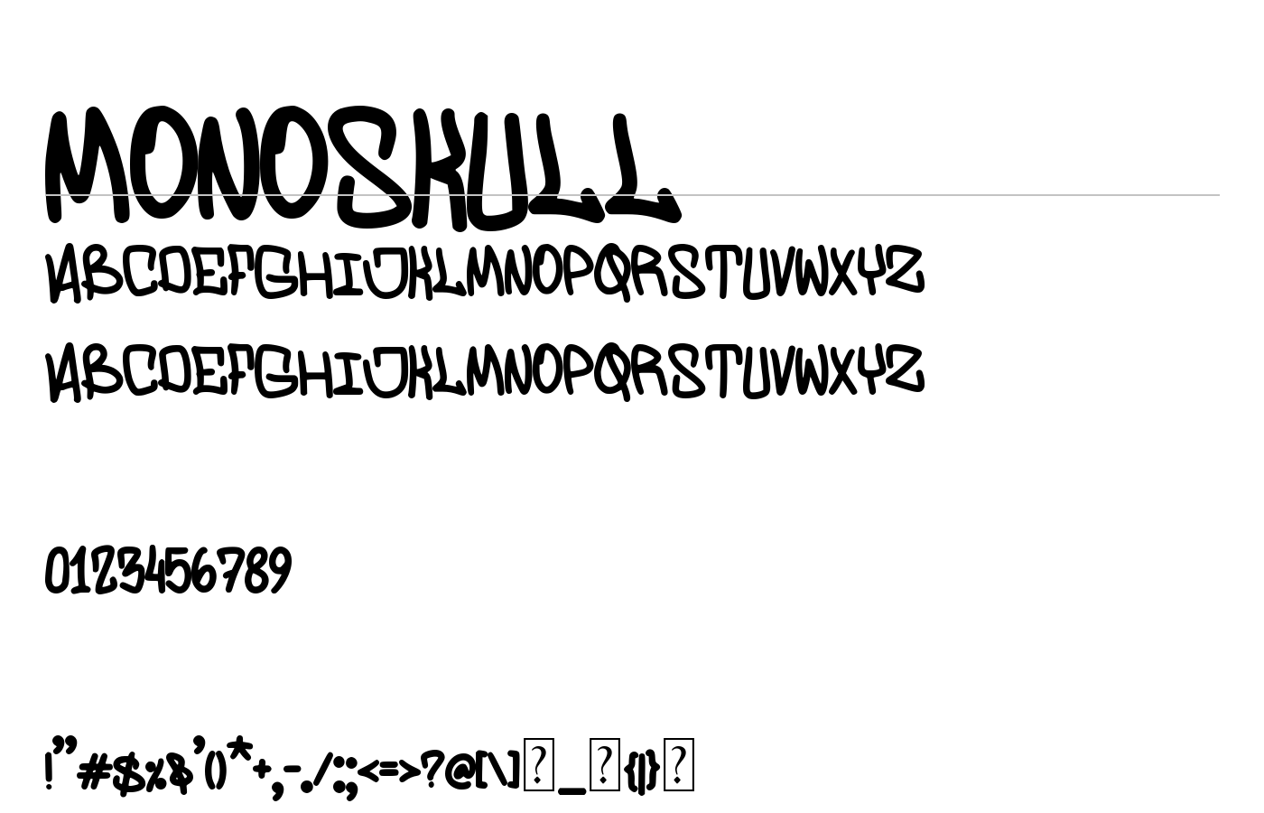 Monoskull Font preview