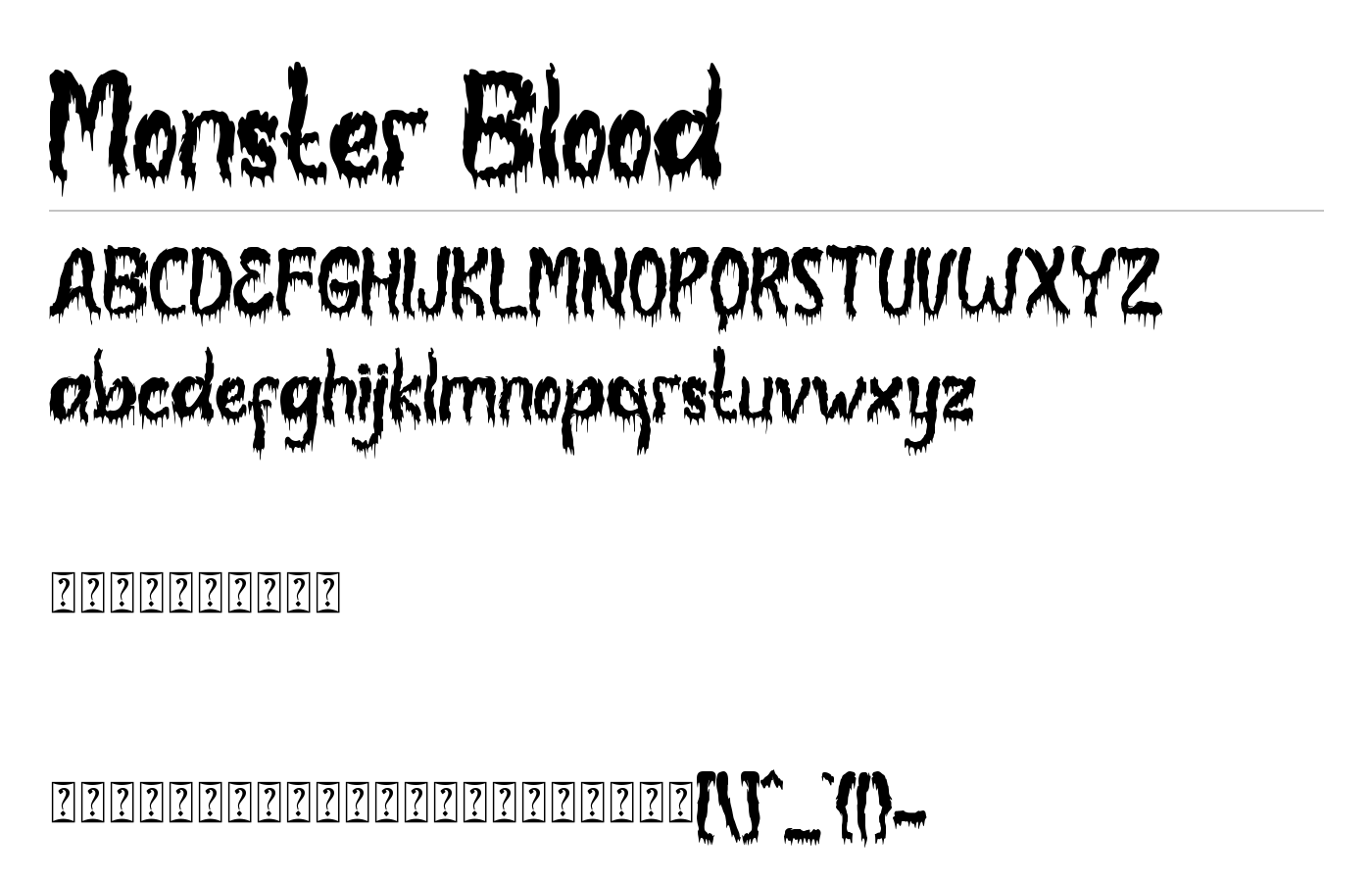 Monster Blood Font preview