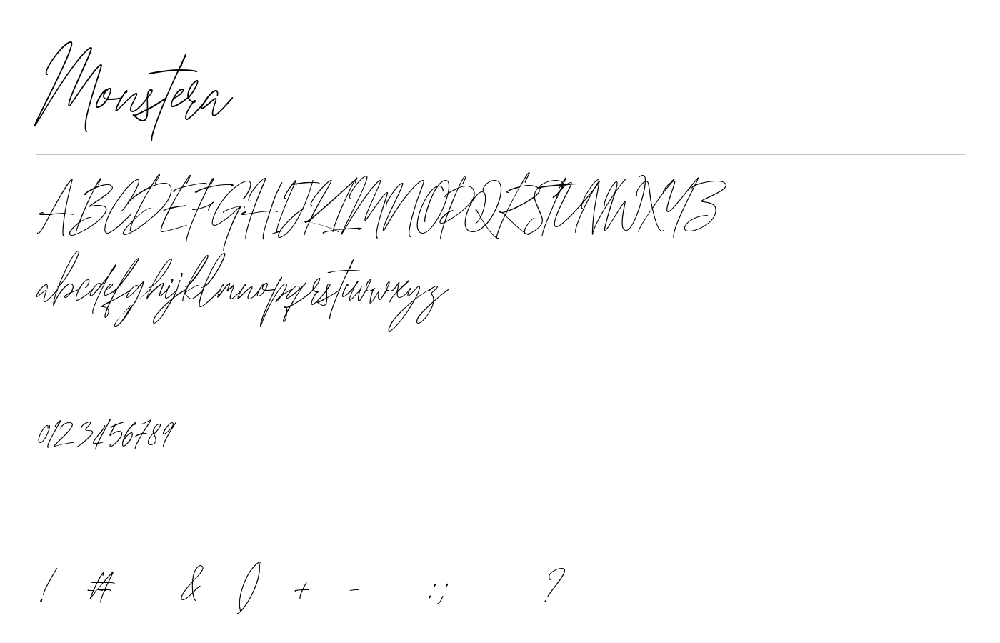 Monstera Font preview