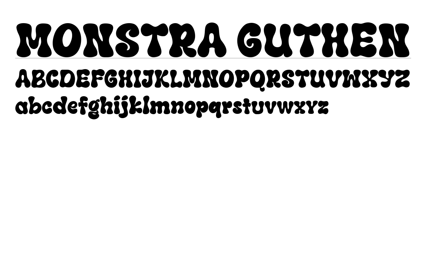 Monstra Guthen Font preview