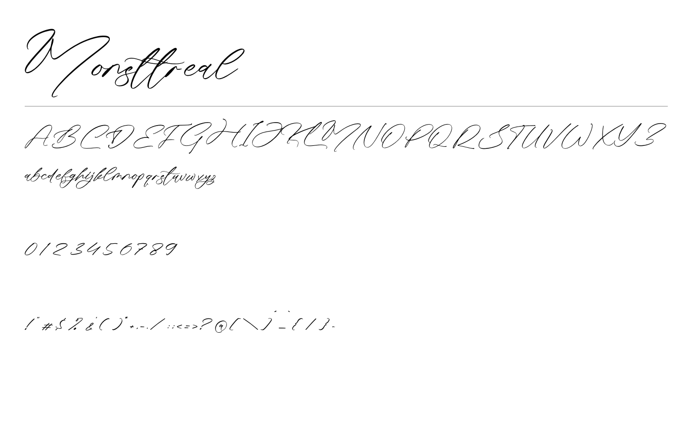 Monsttreal Font preview