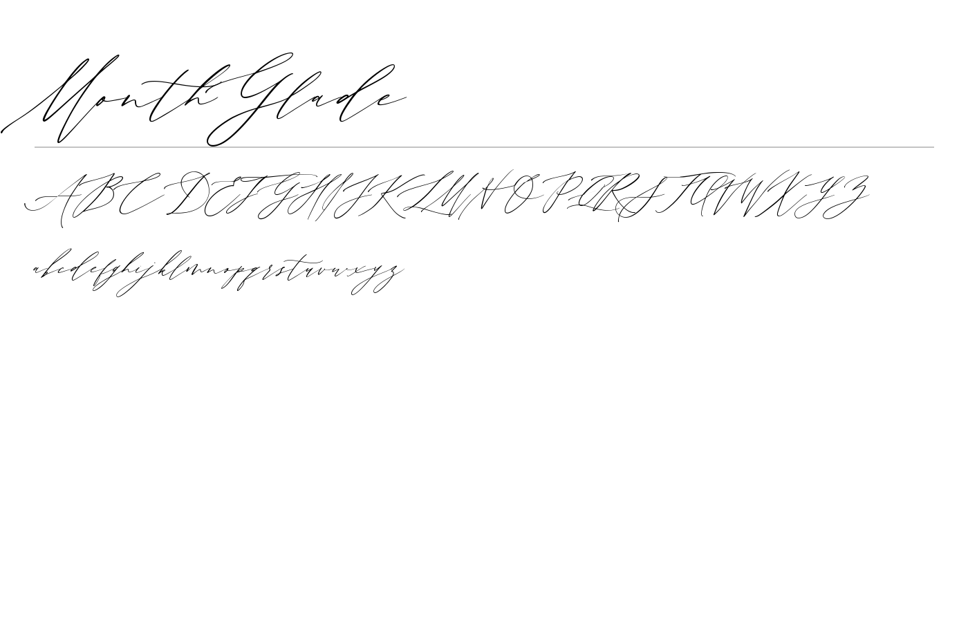Month Glade Script Font preview