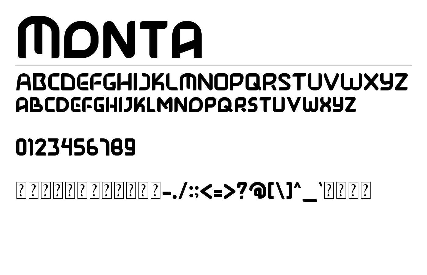 Monta Font preview